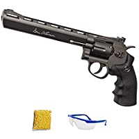Dan Wesson 8″ Revolver Gris - Revolver de Airsoft Calibre 6mm (Arma Corta de Aire Suave de Bolas de plástico o PVC…